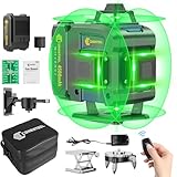 CONENTOOL Kreuzlinienlaser 16-Linien, 4x360Grad Laser Wasserwaage...