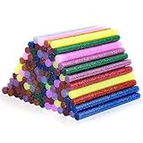 100 Heißklebesticks 7mm x 100 mm, Mehrfarbig Heißklebestifte für...