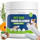 BALORIZ Ohrenreinigung für Hunde, Finger-Ohrenreinigung für Hunde und Katzen,...