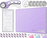 Honey's Heaven 45 mm Rollschneider Stoffschneider Set inkl. Schneideunterlage,...