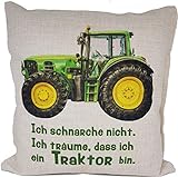 Anti-Schnarch Kissen Traktor Trecker Spruch Ich schnarche nicht Geschenk...