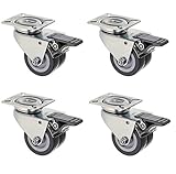 HRB Premium Strandkorbrollen, 4 Stück 50mm Doppelrollen Rasen geeignet mit...