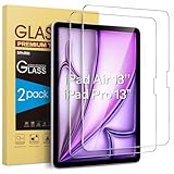 SPARIN Panzer Schutz Glas für iPad Air 13 Zoll M3 2025/M2 2024 und iPad Pro 13 Zoll M4, 2 Stück Schutzfolie für iPad 13', 9H Härte Schutzglas