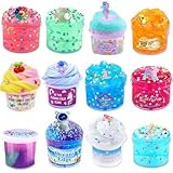 12 Stück Slime Set - Fluffy Cloud Wolkenschleim,Clear Slime & Butter...