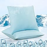 Luxear kühlender Kissenbezug 2er Set, Kopfkissenbezug elastisch mit Arc-Chill...