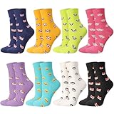 Utensilsto 8 Paar Lustige Socken Damen EU 39-42, Baumwolle Socken Tier Muster...