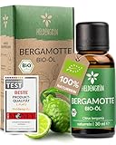 Heldengrün® BIO Bergamotte Öl [100% NATURREIN] Kaltgepresst aus echten...