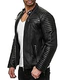 Redbridge Herren Jacke Kunst- Lederjacke Bikerjacke Biker Übergangsjacke M6013...