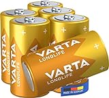 VARTA Batterien C Baby, 6 Stück, Longlife, Alkaline, 1,5V, ideal für...