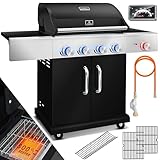 KESSER® Gasgrill mit 4 Brenner + 1x Infrarot Keramik Seitenbrenner &...