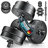 RE:SPORT 2er Hanteln Set verstellbar 15/20/30/40 kg | Hantelset mit 2...
