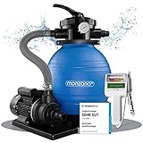 MONZANA® Sandfilteranlage Pool Selbstansaugend 10.200L/h 450 Watt 2in1 Adapter...