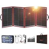 DOKIO Solarpanel Faltbar 200W 18V Kit Monokristalline mit Solar Ladegerät (LCD...