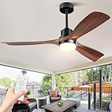 Forrovenco Deckenventilator mit Beleuchtung und Fernbedienung, Leise DC Motor,...