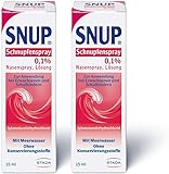 SNUP 2x Schnupfenspray 0,1% - Nasenspray mit Meerwasser - Lösung zur...