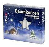 20er Pack Baumkerzen weiß ca. 13 x 105 mm (20 x 20 Stück) Weihnachtskerzen,...