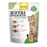 GimCat Nutri Pockets Country Mix - Knuspriger Katzensnack mit cremiger Füllung...