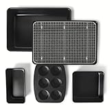 Amazon Basics Antihaft-Backformen 6-Teiliges Set, Stapelbar, Spülmaschinen- und...