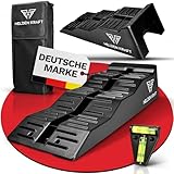 HELDENKRAFT® Auffahrkeile für Wohnmobil [2x Keile inkl. Zubehör] - 3-stufige...