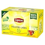Lipton | Yellow Label | Schwarzer Tee | mit handgepflückten Schwarzteeblättern...