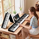 TERENCE E Piano 88 Tasten, Keyboard Piano mit Halbgewichtet, Faltbares Klavier...