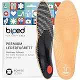 biped Premium Fußbett aus echtem Leder – Orthopädische Einlegesohlen mit...