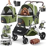 LOVPET® Hundewagen 3in1 Hundebuggy bis 20kg Hundebox Transporttasche faltbar...