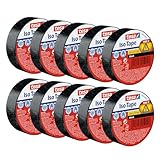 tesa Isolierband im 10er Pack - Selbstklebendes Isolierband, hitzebeständig -...
