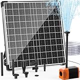 Biling 25W Solar Teichpumpe 1512L/H Förderleistung, Solar Springbrunnen für...