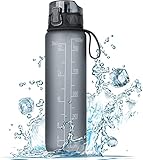 FULDENT Trinkflasche 1L Sport Wasserflasche [Trinkflasche BPA Frei] Trinkflasche...