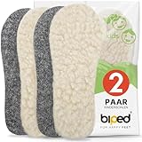 biped 2 Paar Kinder Lamm Wollsohlen - Extra dicke Winter Einlegesohlen aus...
