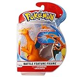 Pokémon PKW0368 - Battle Feature Figure - Glurak, offizielle bewegliche...