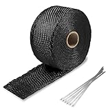 NEZUIBANYZH Hitzeschutzband für Auspuff - 5 m schwarzes Thermoband mit 6...