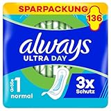 Always Ultra Binden Damen Gr. 1, Normal, 136 Damenbinden ohne Flügel (4 x 34...
