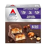 Atkins Endulge Karamell-Nuss-Kauriegel, Keto-freundliche Riegel, 5 x 34 g Low...