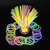 Knicklichter Party Set,40 Stück Leuchtstäbe mit 40 Verbinder für Neon Party