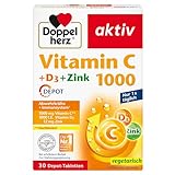 Doppelherz Vitamin C 1000 + D3 + Zink – Hochdosiert mit Vitamin C, Zink und...