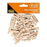 Idena 63134 - Mini Wäscheklammern aus Holz, 48 Stück, ca. 3,5 cm lang,...