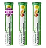 German Zink Brausetabletten 60 Stk. - Pfirsich-Maracuja Geschmack - 5 mg Zink,...