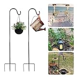 leyomgamz Schäferhaken Laterne Stab Vogelhaus Ständer, 81,5cm Zusammenklappbar...