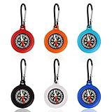 6 Stück Kompass Kinder, Outdoor Compass mit Karabinerhaken, Tragbar Mini...