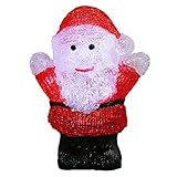 DEUBA® LED Acryl Figur Weihnachtsmann 18cm Weihnachten Innen Batterie...
