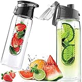 Retoo 700ml Wasserflasche mit fruchteinsatz aus Tritan BPA-frei Trinkflasche mit...