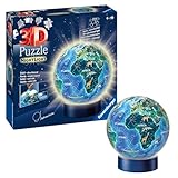 Ravensburger 3D Puzzle Erde im Nachtdesign Nachtlicht 11844 - Puzzle-Ball - 72...