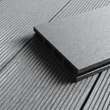 HORI WPC Terrassendiele Grau | Terrassenplatten | beidseitig verwendbar |...