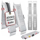 Belko® 2X Faltbare Auffahrrampe 400kg Tragkraft | 180x23cm | Klappbar |...