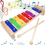 Xylophon Glockenspiel Holz Musikinstrumente für Erwachsene Kinder Mit 2...
