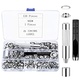 110 Sätze Ösen Werkzeug Set 12mm, Ösen Set, Ösen für Planen Ösenzange...