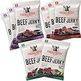 Viking Bites Beef Jerky Mischkarton 400g (8 x 50g) – 3x Barbecue, 3x Teriyaki,...
