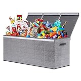 ELUCHANG Aufbewahrungsbox mit Deckel Kinder, 147L Große Faltbare Truhen &...